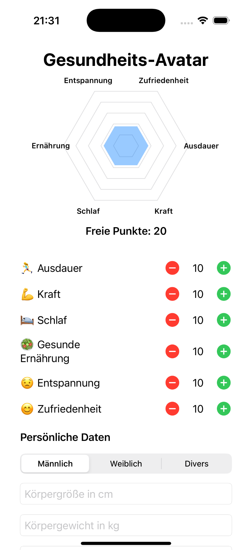 Profil erstellen